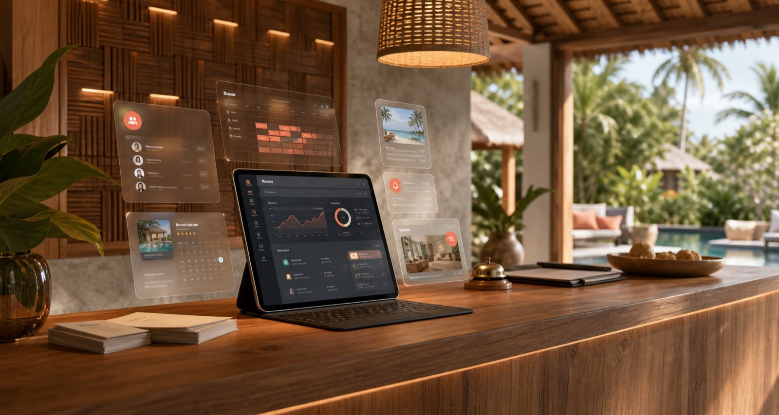 Hospitality owner reviewing a property-owned operations dashboard